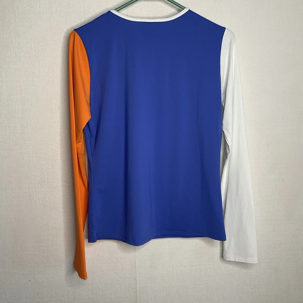 Tommy‎ Bahama Rash Guard Swim Shirt Top Long Sleeve Women's Size L Purple Orange